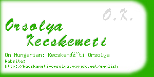 orsolya kecskemeti business card